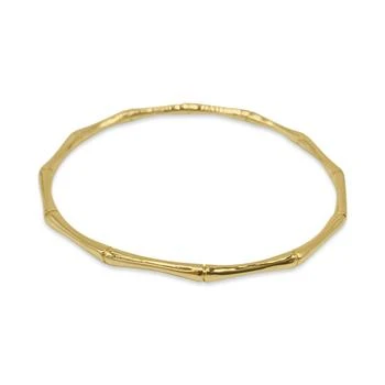 ADORNIA | 14k Gold-Plated Bamboo-Look Bangle Bracelet,商家Macy's,价格¥182