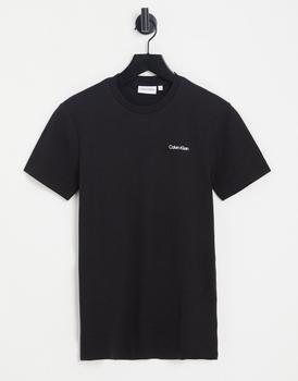 Calvin Klein | Calvin Klein cotton blend t-shirt with logo in black - BLACK商品图片,额外9.5折, 额外九五折