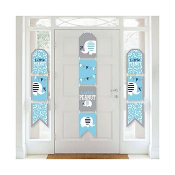 商品Big Dot of Happiness | Blue Elephant - Hanging Vertical Paper Door Banners - Boy Baby Shower or Birthday Party Wall Decoration Kit - Indoor Door Decor,商家Macy's,价格¥149图片