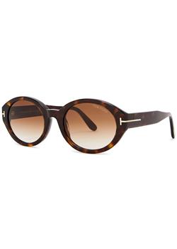 Tom Ford | Genevieve-02 tortoiseshell oval-frame sunglasses商品图片,