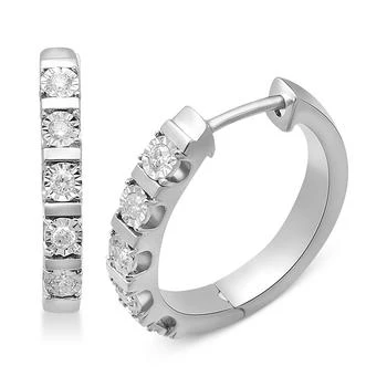 Macy's | Diamond Hoop Earrings (1/4 ct. t.w.) in Sterling Silver,商家Macy's,价格¥4454