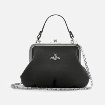 商品Vivienne Westwood Logo-Embellished Textured-Leather Shoulder bag图片