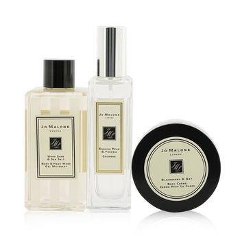 Jo Malone London | Jo Malone 古龙水叠搭套装： 英国梨与小苍兰古龙水 30ml + 黑莓&月桂叶身体乳霜 50ml + 鼠尾草与海盐沐浴露 100ml 3pcs商品图片,