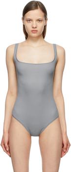 product Grey Cotton Rib Bodysuit image