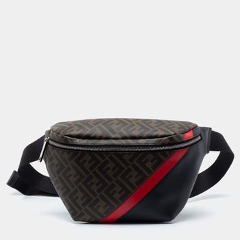 芬迪男包精选, [二手商品] Fendi | Fendi Multicolor Zucca Coated Canvas And Leather FF Motif Belt Bag商品图片 9.5折
