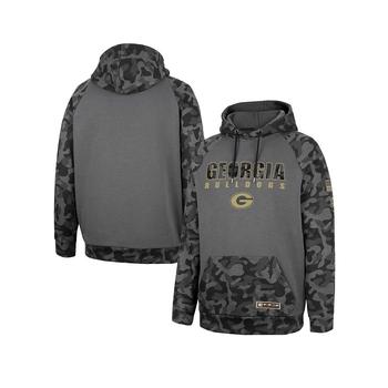 Colosseum | Men's Charcoal Georgia Bulldogs OHT Military-Inspired Appreciation Camo Stack Raglan Pullover Hoodie商品图片,