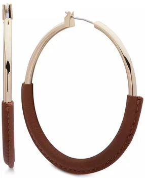 Ralph Lauren | Large Leather-Wrapped Large Hoop Earrings 2-1/4",商家Macy's,价格¥235