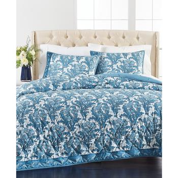 Martha Stewart | Nouveau Floral Velvet Quilt, Full/Queen, Created For Macy's商品图片,3.9折