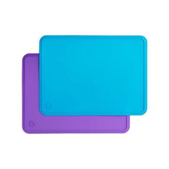 商品Spotless Silicone Placemats, BPA-Free, Blue/Purple, 2 Count图片