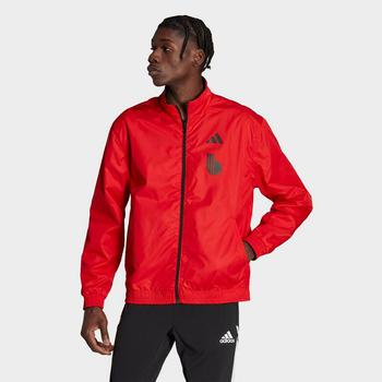 推荐Men's adidas Soccer Reversible Belgium Soccer Anthem Jacket商品