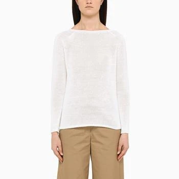 Max Mara | White linen crew-neck jumper 7折, 独家减免邮费