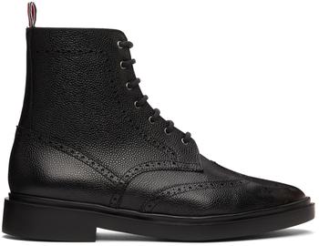 thom browne鞋, Thom Browne | 黑色 Classic Wingtip 踝靴商品图片 