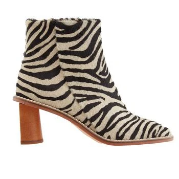 推荐Ladies Ponyskin Zebra Edith Leather Ankle Boots商品