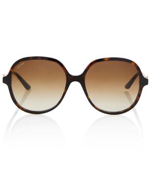 推荐Round tortoiseshell-effect sunglasses商品