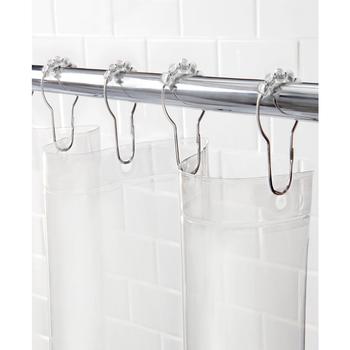 商品Kenney | Medium Weight Peva Shower Curtain Liner and Beaded Roller Ring Set,商家Macy's,价格¥215图片