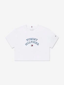 Tommy Hilfiger | Girls Logo Flag T-Shirt in White 额外8折, 额外八折