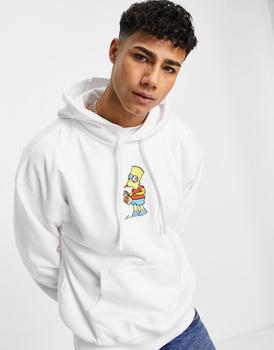李维斯卫衣, Levi's | Levi's x Simpsons capsule hoodie with bart chest print in white商品图片 7.5折