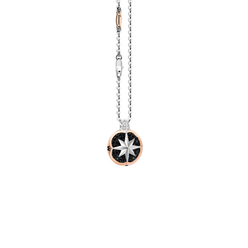 商品Zancan | 18K rose and white gold necklace, iconic compass rose pendant with diamonds.,商家Zancan Gioielli,价格¥18512图片