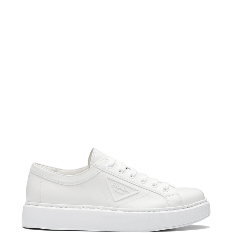 Prada | 【预售3-7天】PRADA/普拉达 22年秋冬新款 Soft Calf系列 男士白色小牛皮运动鞋4E3560_A21_F0009商品图片,8折, 包邮包税