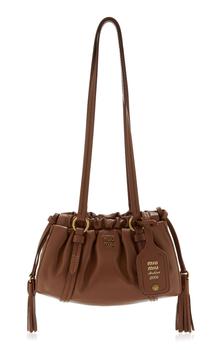 ショルダーバッグ・ポシェット MIU MIU BLACK LEATHER JOIE SHOULDER BAG Miu Miu Joie Shoulder Bag | Black | FARFETCH