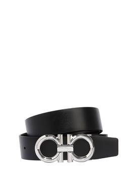 菲拉格慕皮带腰带, Salvatore Ferragamo | 3.5cm Diamond Reversible Leather Belt商品图片 额外7.5折, 额外七五折