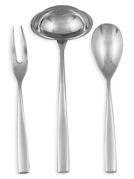 商品Mepra | Arte 3-Piece Stainless Steel Fork, Spoon & Ladle Serving Set,商家Saks Fifth Avenue,价格¥1843图片