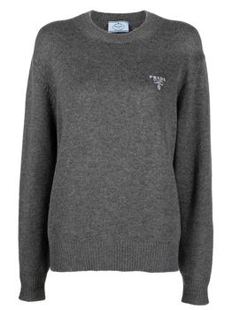 推荐Prada Women's Grey Wool Sweater商品