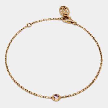 推荐Cartier D'Amour Pink Sapphire 18k Rose Gold Link Bracelet商品