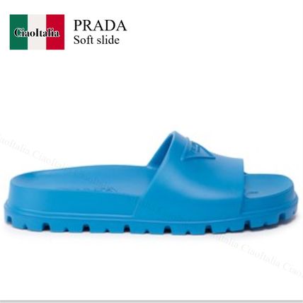 prada鞋帆布鞋, Prada | PRADA 蓝色女士露趾平底拖鞋 1XX626-3LKV-F0013商品图片 独家减免邮费