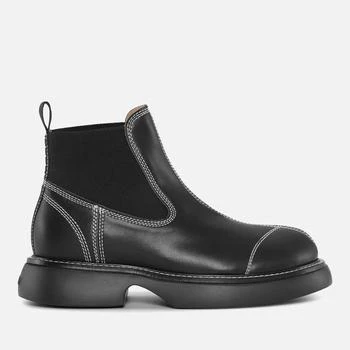 推荐Ganni Women's Everyday Low Faux Leather Chelsea Boots商品