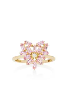 商品Suzanne Kalan - Heart-Shaped 18K Gold and Pink Sapphire Ring - Pink - US 7 - Moda Operandi - Gifts For Her图片