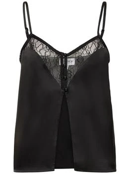 MUSIER PARIS | Capri Satin & Lace Top,商家LUISAVIAROMA,价格¥355