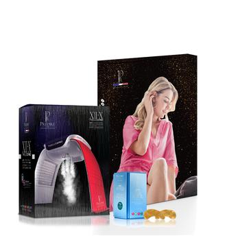 Predire Paris | PRO LED Light Therapy Device with Spa Steam & Undereye Masks-Pink Robe商品图片,0.5折×额外8折, 额外八折