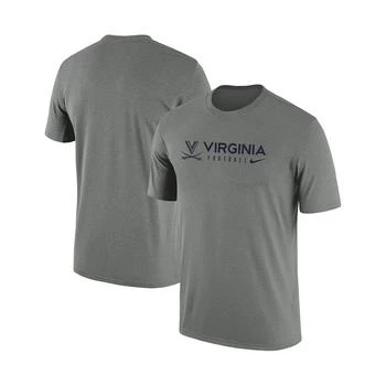NIKE | Men's Heather Gray Virginia Cavaliers Team Legend Performance T-shirt,商家Macy's,价格¥274