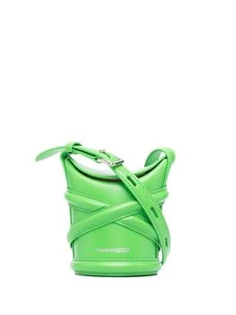 Alexander McQueen | ALEXANDER MCQUEEN - The Curve Leather Bucket Bag 5折×额外8折, 独家减免邮费, 额外八折