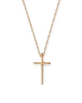 商品Bloomingdale's | 14K Yellow Gold Small Cross Pendant Necklace, 18" - 100% Exclusive,商家Bloomingdale's,价格¥4896图片