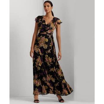 Ralph Lauren | Women's Ruffled Crinkle Georgette Gown,商家Macy's,价格¥604