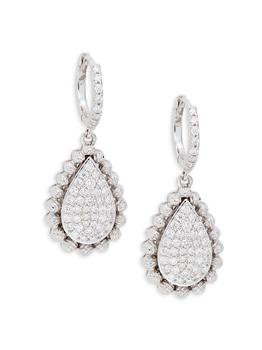 商品14K White Gold & 0.88 TCW Diamond Pear Shaped Drop Earrings,商家Saks OFF 5TH,价格¥14039图片