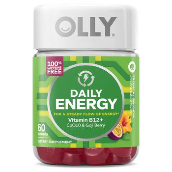 推荐OLLY成人复合维生素B12软糖男女士辅酶q10保健品美国百香果味60粒商品