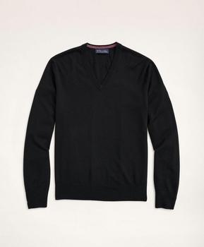 Brooks Brothers | Big & Tall Merino Wool V-Neck Sweater商品图片,4折