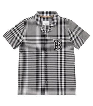 推荐Logo checked cotton poplin shirt商品