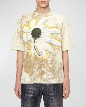 推荐Men's T-Wash-H3 Flower Print T-Shirt商品