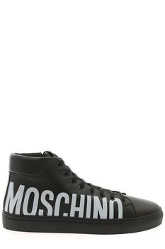 推荐Moschino Logo Print High-Top Sneakers商品