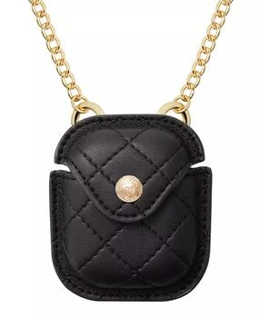 Anne Klein | Women's Black Faux Leather Quilted Case with Crossbody Chain designed for AirPods®,商家Macy's,价格¥202