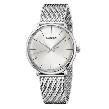 推荐Calvin Klein Men's K8M21126 High Noon 40mm Silver Dial Steel Mesh Watch商品