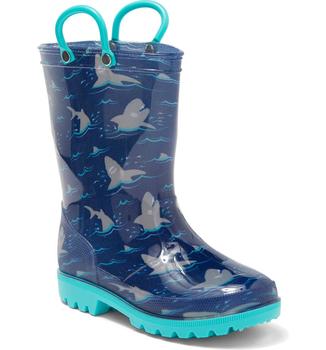 商品Shark Print Waterproof Rain Boot,商家Nordstrom Rack,价格¥110图片