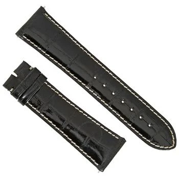 Hadley Roma | 19 MM Shiny Black Alligator Leather Strap,商家Jomashop,价格¥578