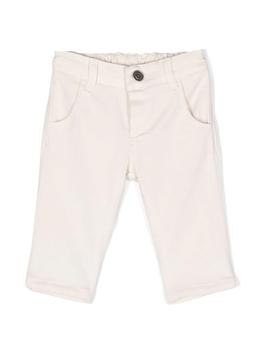 商品White Jeans With Pastel Iride Print图片