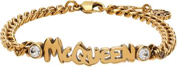 Alexander McQueen | Gold Graffiti Chain Bracelet商品图片,