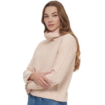 Calvin Klein | Women's Cable Knit Sleeve Sweater商品图片,4.9折